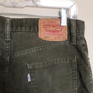 Vintage Levi 514 Cropped Green Jeans